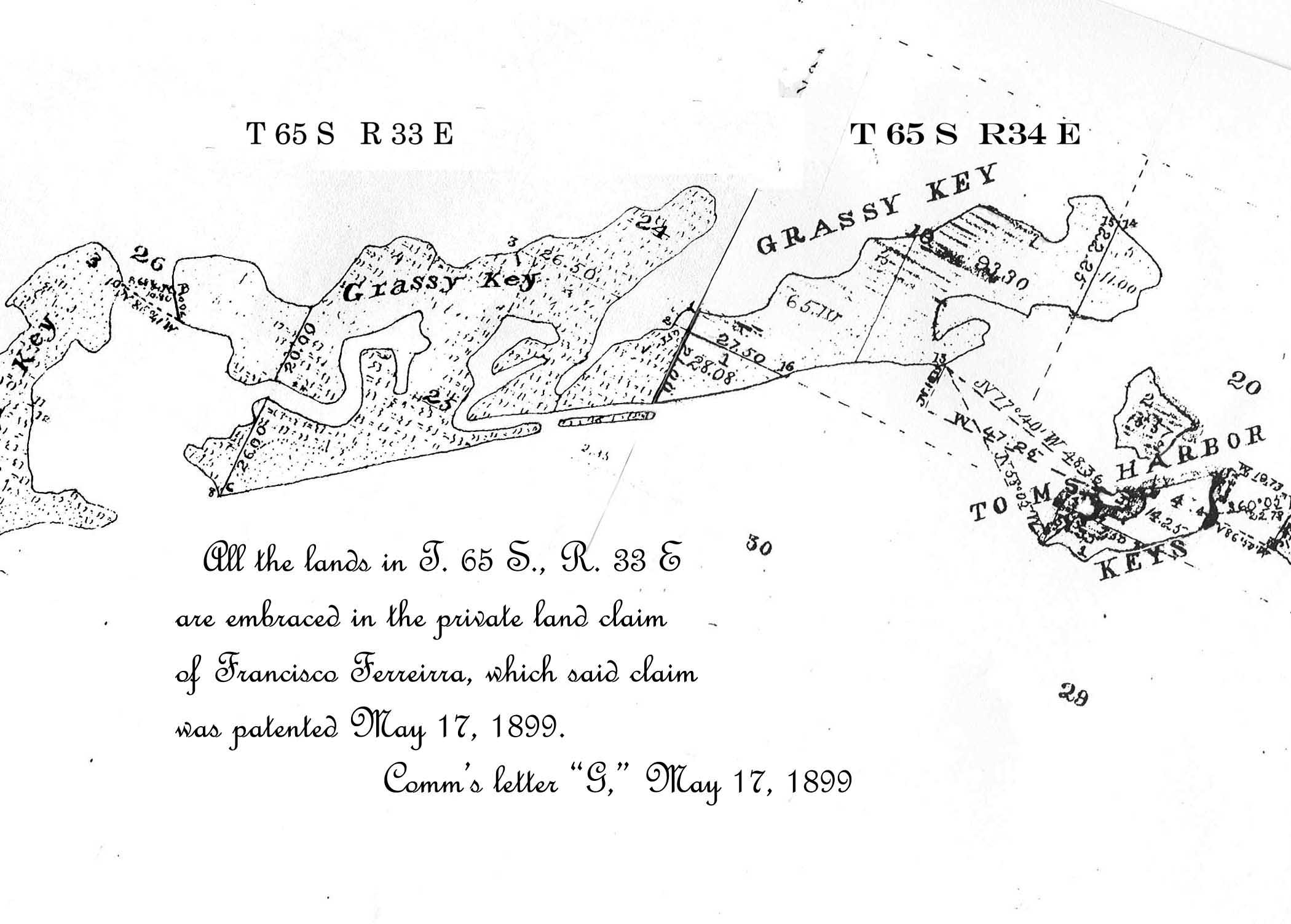 Chas. Smith's first Florida survey map 1874